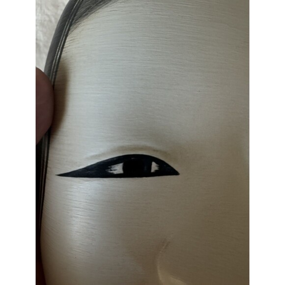 Antique NOH Japanese Young Girl Mask Ko-omote Japan Pottery - Picture 4 of 10
